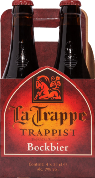 La Trappe Bockbier 4pack met flesjes van 33cl
